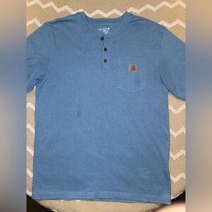 Carhartt Men's short Sleeve Blue Henley tee
